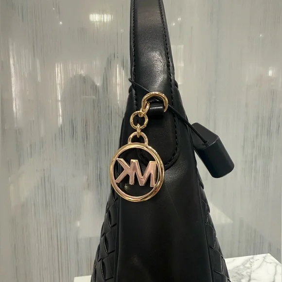 NWT MICHAEL KORS Nayla Medium Hobo Woven Shoulder Bag - Picture 5 of 11